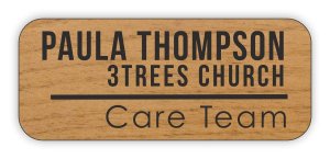 (image for) 3 Trees Church Standard Alder Laser Engraved badge