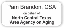 (image for) North Central Texas Area Agency on Aging Standard White badge