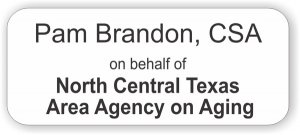 (image for) North Central Texas Area Agency on Aging Standard White badge