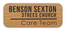 (image for) 3 Trees Church Standard Alder Laser Engraved badge