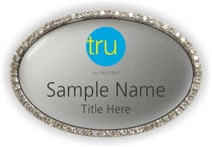 (image for) Tru by Hilton Oval Bling Silver badge