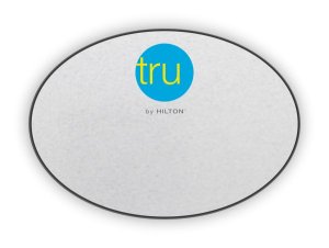 (image for) Tru by Hilton Logo Only Oval Silver badge