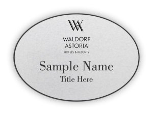 (image for) Waldorf Astoria Hotels & Resorts Oval Silver badge