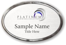(image for) Platinum Lending Solutions Oval Prestige Polished badge
