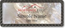 (image for) Mortgage First Corporation Mother of Pearl Carbon badge