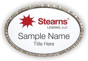 (image for) Stearns Lending, LLC Oval Bling Silver Other badge