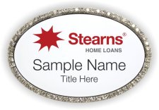 (image for) Stearns Home Loans Oval Bling Silver Other badge