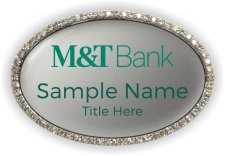 (image for) M&T Bank Oval Bling Silver badge