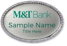 (image for) M&T Bank Oval Bling Silver badge