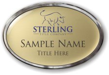 (image for) Sterling Title Company Oval Prestige Polished badge