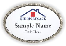 (image for) DHI Mortgage Oval Bling Silver Other badge
