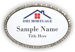 (image for) DHI Mortgage Oval Bling Silver Other badge