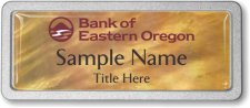 (image for) Bank of Eastern Oregon Mother of Pearl Pebbled badge