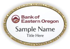 (image for) Bank of Eastern Oregon Oval Bling Gold Other badge
