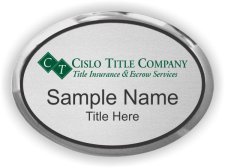 (image for) Cislo Title Company Oval Executive Silver badge