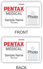 (image for) Pentax Medical Photo ID Horizontal Double Sided badge