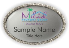 (image for) Wagner Realty Oval Bling Silver badge