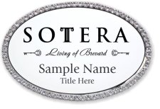 (image for) "Sotera Living Of Brevard, LLC Oval Bling Silver Other badge"
