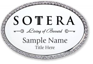 (image for) \"Sotera Living Of Brevard, LLC Oval Bling Silver Other badge\"