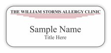 (image for) The William Storms Allergy Clinic Standard White badge