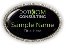 (image for) Dot Kom Consulting Oval Bling Silver Other badge
