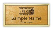 (image for) Enerqi Center for Acupuncture Executive Gold Maple Laser Engraved badge