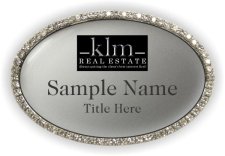 (image for) KLM Real Estate Oval Bling Silver badge