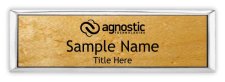 (image for) Agnostic Technologies Small Executive Silver Maple Laser Engraved badge