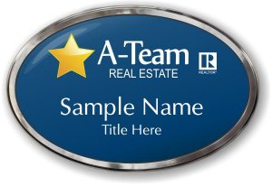 (image for) A-TEAM HOME SALES Oval Prestige Polished badge with Realtor Trademark