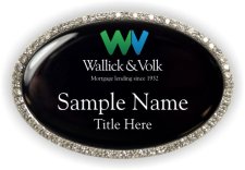 (image for) Wallick & Volk Oval Bling Silver Other badge