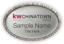 (image for) Keller Williams - Chinatown Oval Bling Silver badge
