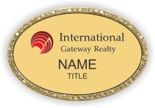 (image for) International Gateway Realty Oval Bling Gold badge