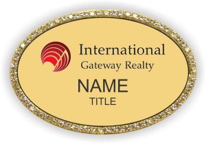 (image for) International Gateway Realty Oval Bling Gold badge