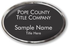 (image for) Pope County Title Company Oval Prestige Polished badge