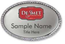 (image for) DE SMET EVENT & WELLNESS CENTER Oval Bling Silver badge
