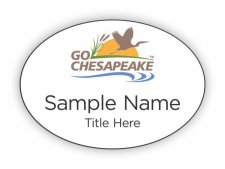 (image for) GoChesapeake Oval White badge