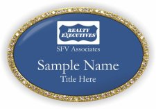 (image for) REALTY EXECUTIVES SFV Associates Oval Bling Gold Other badge