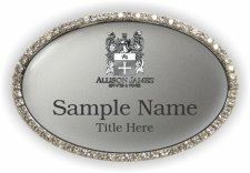 (image for) Allison James Estates & Homes Oval Bling Silver badge