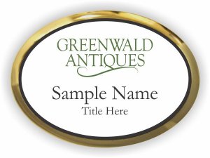 (image for) Greenwald Antiques Oval Executive Gold badge