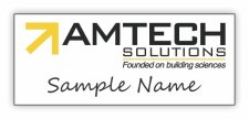 (image for) Amtech Solutions Standard White Square Corner badge