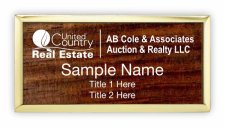 (image for) United Country Real Estate Executive Gold Rosewood badge