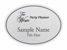 (image for) The Wright Party Planner Oval Silver badge