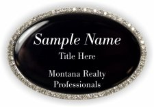(image for) Montana Realty Professionals Oval Bling Silver Other badge