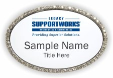 (image for) Legacy Supportworks Oval Bling Silver Other badge