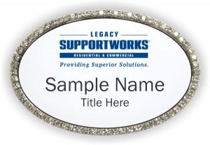 (image for) Legacy Supportworks Oval Bling Silver Other badge