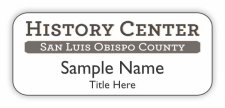 (image for) History Center of San Luis Obispo County Standard White badge