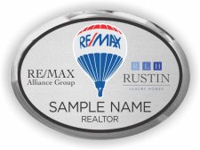 (image for) RE/MAX Alliance Oval Executive Silver badge with Cloisonné