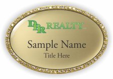 (image for) DPR Realty Oval Bling Gold badge