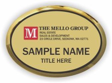 (image for) THE MELLO GROUP Oval Executive Gold badge