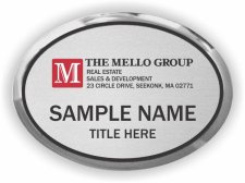 (image for) THE MELLO GROUP Oval Executive Silver badge